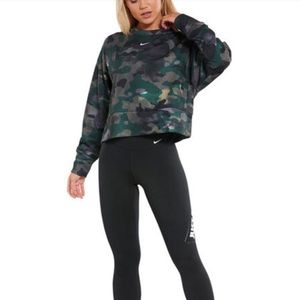 NIKE Camo Fleece Training Dri-Fit Sweatshirt